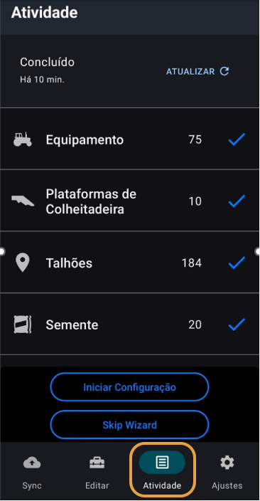 Funcionalidades FieldView™ Cab app Android