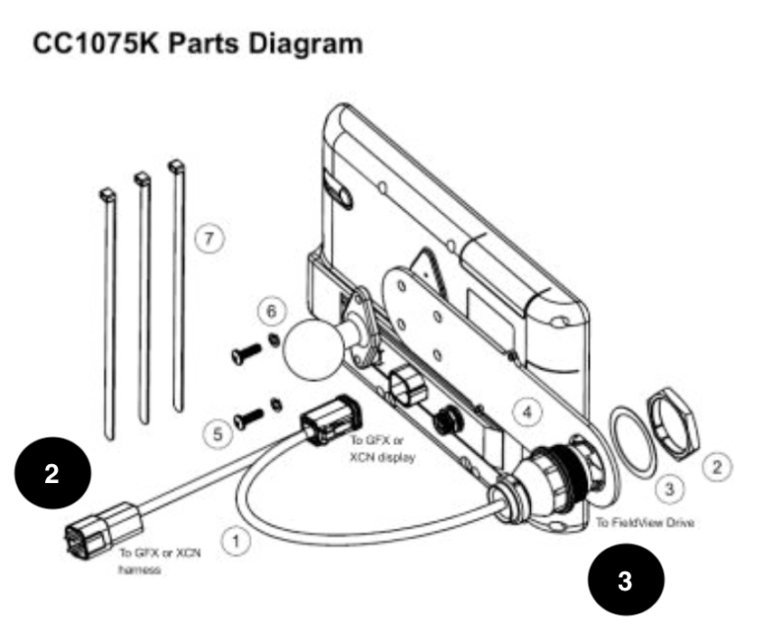 Chicote Trimble GFX750,CNH XCN 1050 FieldView™